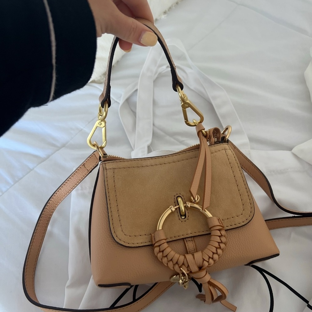 See By Chloe Tan and Gold Crossbody Bag